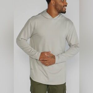 BYLT Hooded Drop-Cut Long Sleeve Shirt Grey Small NWT IN PACKAGE